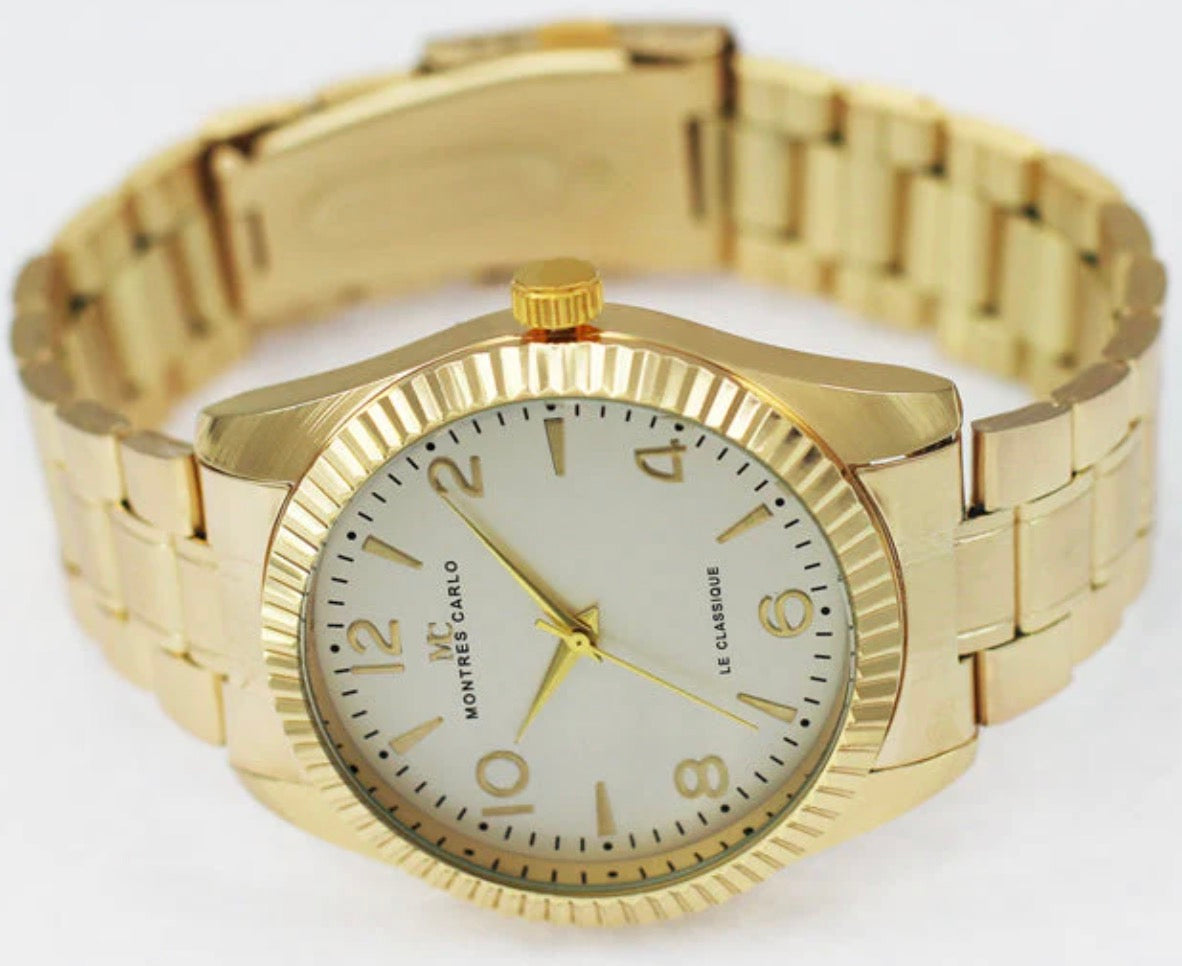 Montres Carlo Metal Band Watch (50154)
