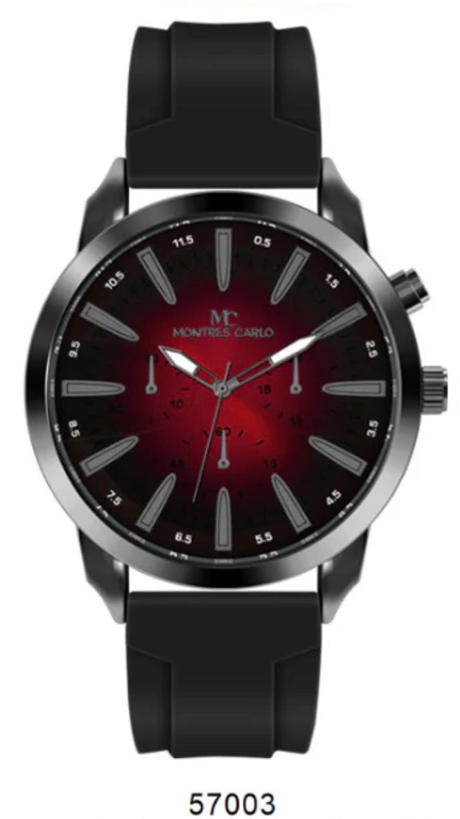 Montres Carlo Silicon Band Watch (57003)
